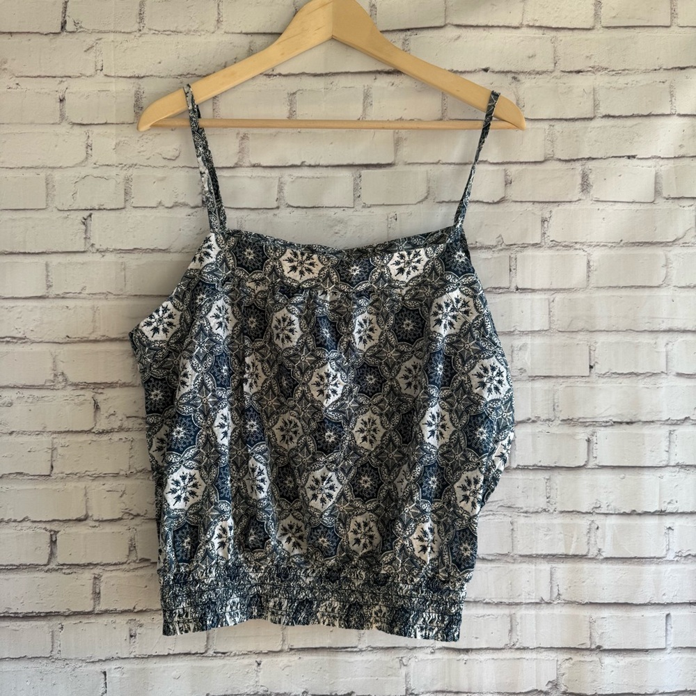 Women's Navy Bandana Patterned‎ Top